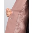thumbnail image 5 of Abrigo de una sola botonadura con cuello Peter Pan para mujeres Inspire Chic XL Rosa, 5 of 5