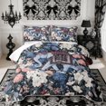 thumbnail image 2 of Manfei Bohemian Elephant Quilt Full 3-Piece,Spring Garden Full Bedspread Sets,1 Coverlet and 2 Pillowcases, 2 of 7