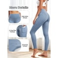 thumbnail image 4 of NELEUS Womens Compression Yoga Leggings for Workout High Waist Tummy Control with 2 Pockets,Black+Gray+Light Blue,US Size S, 4 of 11