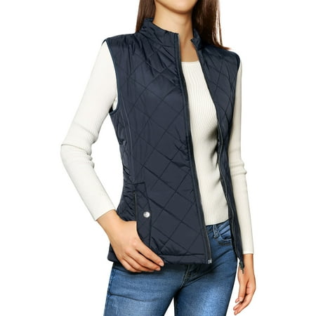 Women's Zip Up Quilted Padded Vest