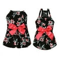 thumbnail image 2 of Dog Dresses Pet Princess Skirts with Ribbon Bowknot, Cute Puppy Sundress Spring Summer Shirts Vest for Small Dogs Cats, Black Vest, S, 2 of 10