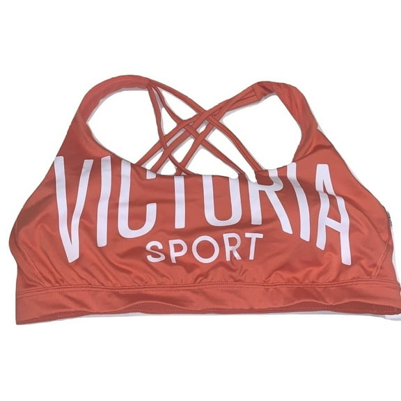 Victoria's Secret Strappy Crossover Sport Bra Bra Size Small Color Coral Orange NWT