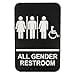 thumbnail image 3 of ADA Handicap Accessible All Gender Restroom Sign with Braille, 9" x 6", 3 of 4