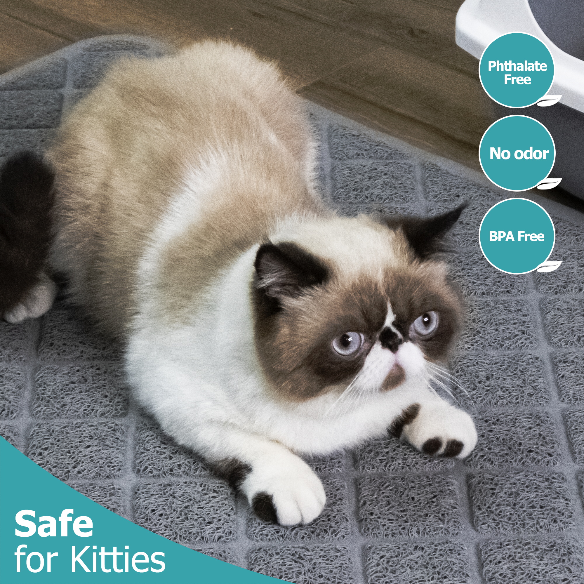 Conlun Cat Litter Mat, 47" x 35" Extra Large photo 2