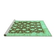 thumbnail image 2 of Ahgly Company Machine Washable Indoor Rectangle Abstract Turquoise Blue Modern Area Rugs, 3' x 5', 2 of 4