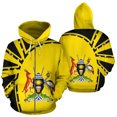 thumbnail image 3 of Sudadera con cremallera y estampado 3D de la bandera de Uganda para hombres y mujeres, sudaderas con capucha de país africano, sudaderas casuales holgadas de manga larga para la calle, 3 of 5