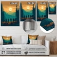 thumbnail image 4 of Designart "Bold Hiking Sunset in Yellow and Teal I" Hikers Metal Wall Decor, 4 of 5
