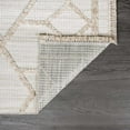 thumbnail image 3 of Boutique Rugs Malilinao Farmhouse High Low Textured Shag Area Rug - Boho Moroccan Geometric Carpet for Living Room, Bedroom - Cream, Peach, Light Gray - 6'7" x 9' (6x9), 3 of 6