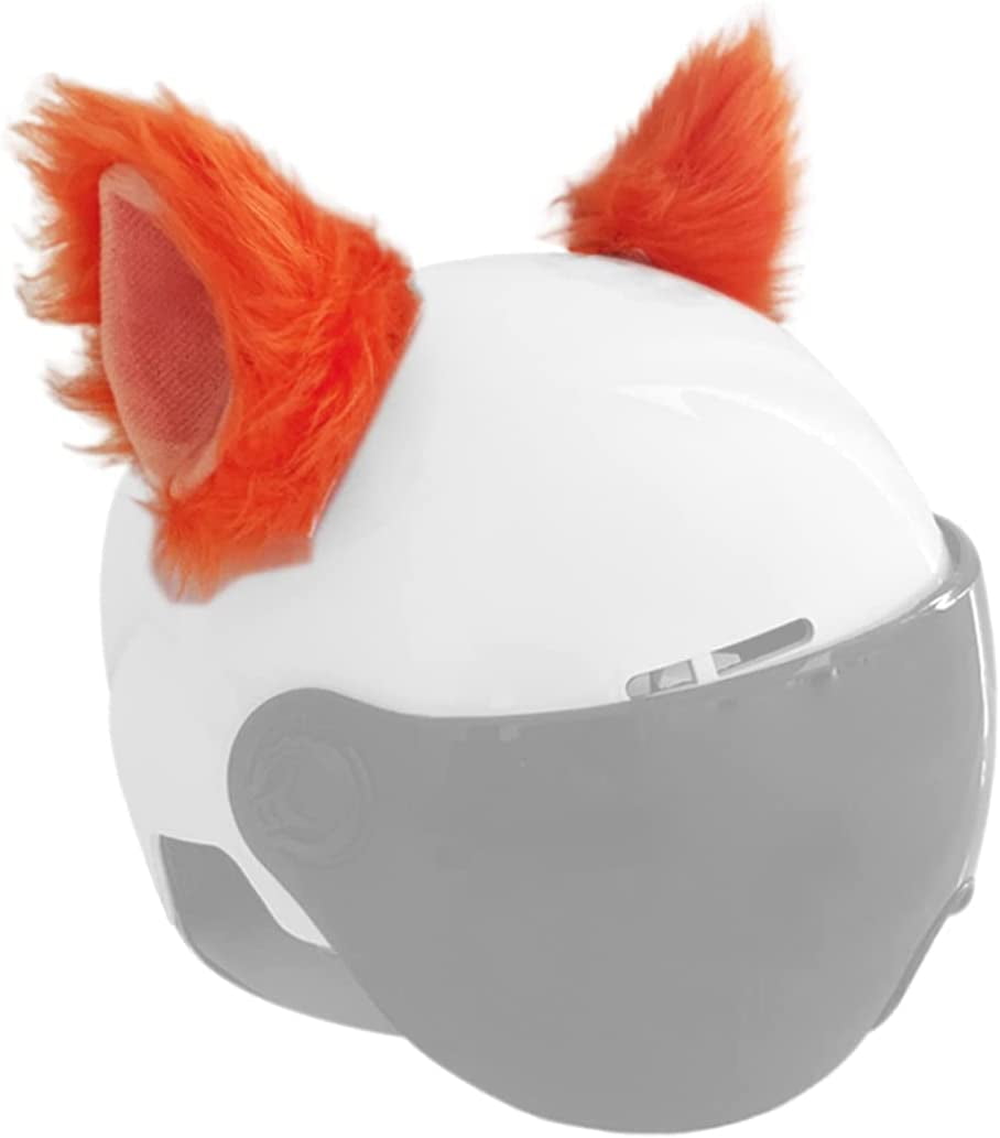 Cat Ears for Helmet Plush Ears Adhesive Velcro Helmet Accessory for