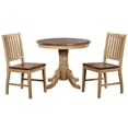 thumbnail image 5 of Sunset Trading Brook 3PC 36" Dining Set with Slat Back Wood Chairs in Cream, 5 of 5