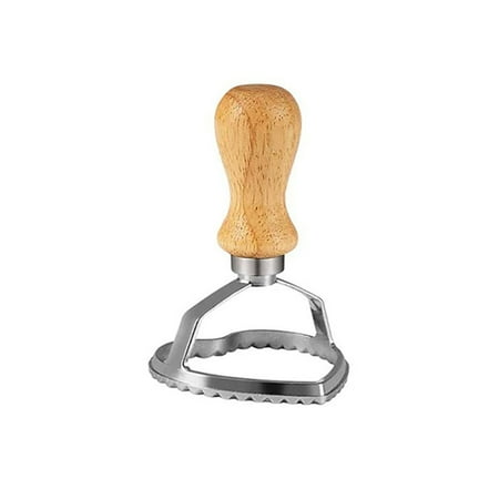 

Biscuit Moulds Dumpling Moldset With Roller Wheel Set Mold With Wooden Handle And Fluted Edge 1Pc