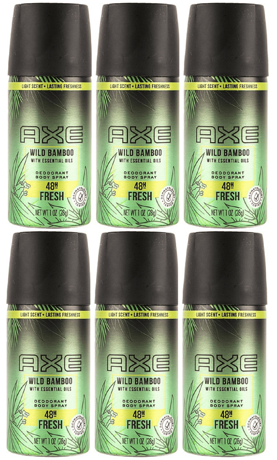 Axe Wild Bamboo Deodorant Body Spray for Men, 1 Oz Travel - 6 Pack - Walmart.com