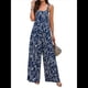 thumbnail image 2 of Bohemios Informales de Verano para Mujer, de Pierna , Holgados, con Estampado Floral y Bolsillos. Azul Marino M, 2 of 10