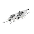 thumbnail image 2 of LOLIPPYY Portable Electric Double Burner Stove for Kitchen with Temperature Control White Metal Lightweight Safe and Versatile 7.87 Inches, 2 of 8
