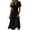 Black, variant on Women's Cocktail 2026 Trendy Dresses,Formal Wedding Guest Modest Church Vintage Tea Party Midi Evening V Neck Shirts Sundress,Black Women's S-XXXL