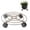 Bronze, variant on DEWEL 12 x 12 inch Metal Round Plant Caddy with 4 Wheels, Easy Mobility for Indoor/Outdoor Plants, Flower Pots, Garden Use