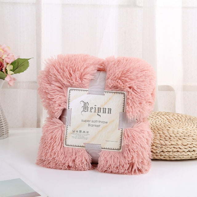 Faux Fur Blanket under $5! CQCYD Faux Fur Throw Blanket Soft, Double Sided Fleece Blanket for Sofa, Warm Bed Blanket for Winter, Decorative Living Room Bedroom Blanket