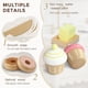 thumbnail image 3 of Juego de 17 piezas de juguete de panadería de madera para niños, juego de comida para niños pequeños de 3+, accesorios de cocina con bolsa de compras, juguetes de comida para cortar, regalo para niños, 3 of 4