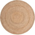 thumbnail image 2 of 3 Ft Round Natural Jute Area Rug, Hand-Woven, Reversible, Farmhouse Boho Style, Durable & Pet-Friendly Rug for Living Room, Dining Room, and Bedroom, 2 of 5