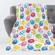 thumbnail image 4 of Easter Flannel Blanket Striped Printed Decorative Blanket, 4 of 6