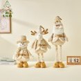 thumbnail image 3 of KG-suministro De muñecos De Navidad, Adorno De Navidad De 45cm/75cm, muñeco De peluche bonito, muñeco De nieve con forma De alce, muñeco retráctil, decoración navideña, 3 of 4