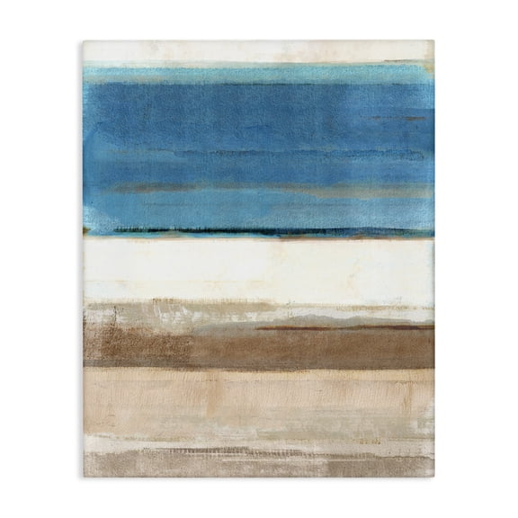 Stupell Industries Contemporary Blue & Tan Abstraction Canvas Art, 24 x 30, by Flora Kouta