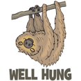 thumbnail image 3 of CafePress - The Well Hung Sloth Pajamas - Men's Light Loose Fit Cotton Pajama Set, 3 of 7