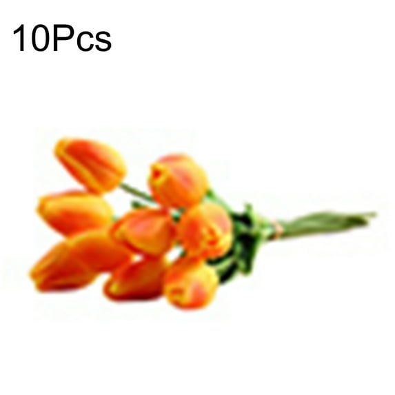 10PCS Artificial Tulip DIY Bouquet Artificial Handmade Flowers Real Touch Tulips for Home Room Decoration Wedding Party Decoration