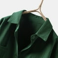 thumbnail image 6 of Wdgfv Women's Oversized Linen Shirts Blouses Tops Long Sleeve High Low Button Up Shirts, 6 of 6
