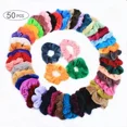 thumbnail image 2 of Scrunchies De Satén Ligas Para Cabello 50 Piezas Mezcla, 2 of 5
