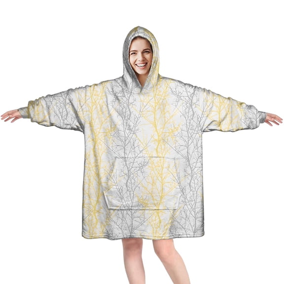 Comfy Wearable Blanket Hoodie for Women Men Adult, Oversized Sherpa Fleece Sweatshirt Blanket with Hood and Pocket