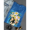 thumbnail image 3 of Pastell Flower Woman Portrait T-shirt Women's -Hulya Ozdemir Designs, Female XX-Large, 3 of 4