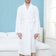thumbnail image 4 of WREESH Homme Uni Décontracté Extra Long Serviette Matériau Absorbe Poche d'Eau Gimp Robe de Nuit Peignoir, 4 of 7