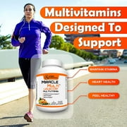 MiracleMulti Liquid Multivitamin & Mineral Softgel Capsules for Men & Women - Whole Food Blend Daily Vitamin with CoQ10, B12, Enzyme Blend - 2 Pack - 120 Servings