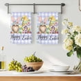 thumbnail image 3 of Easter Kitchen Towels Set of 4, Watercolor Gnomes Eggs Daisy Flower Light Purple Plaid Absorbent Dish Towels for Kitchen, Microfiber Hand Towel, Quick Drying Tea Towel for Cleaning Dishcloths, 3 of 7