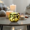 thumbnail image 5 of Tuvgenk Bowl Candle Holder Decoration Glass Candle Holders Yellow Applicable To:Dining Room、Bedroom、Living Room, 5 of 6