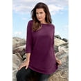 thumbnail image 6 of Roaman's Women's Plus Size Cotton Ultimate Boatneck Tunic With Side Slits, 6 of 6