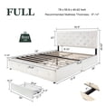 thumbnail image 7 of Amolife Full Bed Frame with 4 Storage Drawers and Faux Leather Headboard, White, 7 of 7