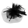 thumbnail image 1 of Nupcial mini  pelo clip fiesta negro Yinane mini sombrero superior, 1 of 7