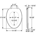 thumbnail image 2 of Bemis Economy - Asiento de inodoro de plástico, alargado, blanco, 170 000, 2 of 7