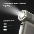 thumbnail image 3 of JISULIFE Portable Handheld Fan Ultra2, 9000mAh Max 25 Hrs, 5 IN 1, 100 Speed Turbo Fan Rechargeable 18W Power Bank with Flashlight, Metal Shell Multi-Function Travel Essentials Gifts for Men-Brown, 3 of 8
