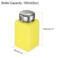 thumbnail image 2 of 5pcs Solvent Alcohol Dispenser 180ml(6oz) Nail Polish Remover Push Down Liquid Dispenser Pump Bottle with Stainless Steel Press Head for Acetone Cleanser Polish Remover, Yellow, 2 of 6