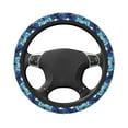 thumbnail image 3 of Bingfone Blue And White Butterflies Steering Wheel Cover - Universal 15 Inches Car Steering Wheel Covers Grip Auto Internal Accessories, 3 of 7