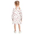 thumbnail image 3 of Girls' long-sleeved dress Style Cherry Girls' A-line dress with ribbed cuffs Soft and comfortable, 3 of 6