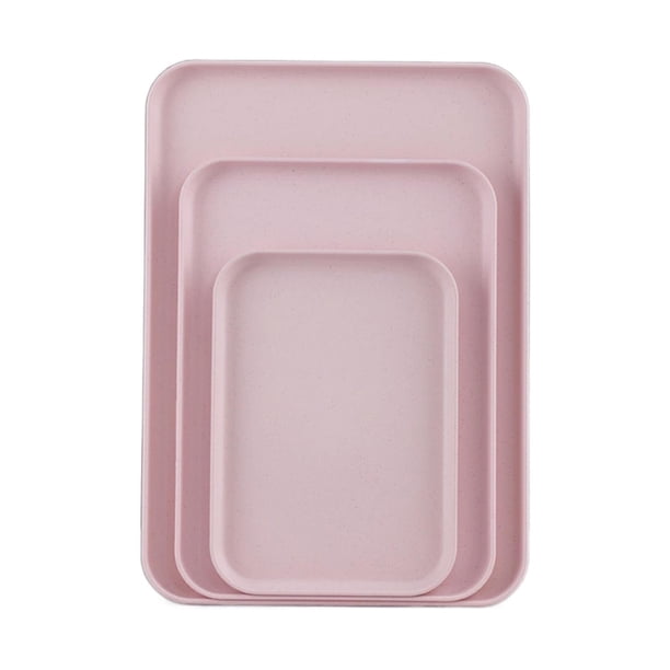 Juego de bandejas ZJDOAK: bandejas de plástico reutilizables para galletas, aperitivos, charcutería, refrigerios, postres y fiestas. Bandeja apilable para encimera de cocina, sin BPA.