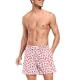 thumbnail image 3 of FORMRS Mens Swim Trunks Mesh Liner Quick Dry Casual Beach Board Shorts with Pockets, Sizes S-2XL, Strawberry Plaid Pattern, 3 of 9