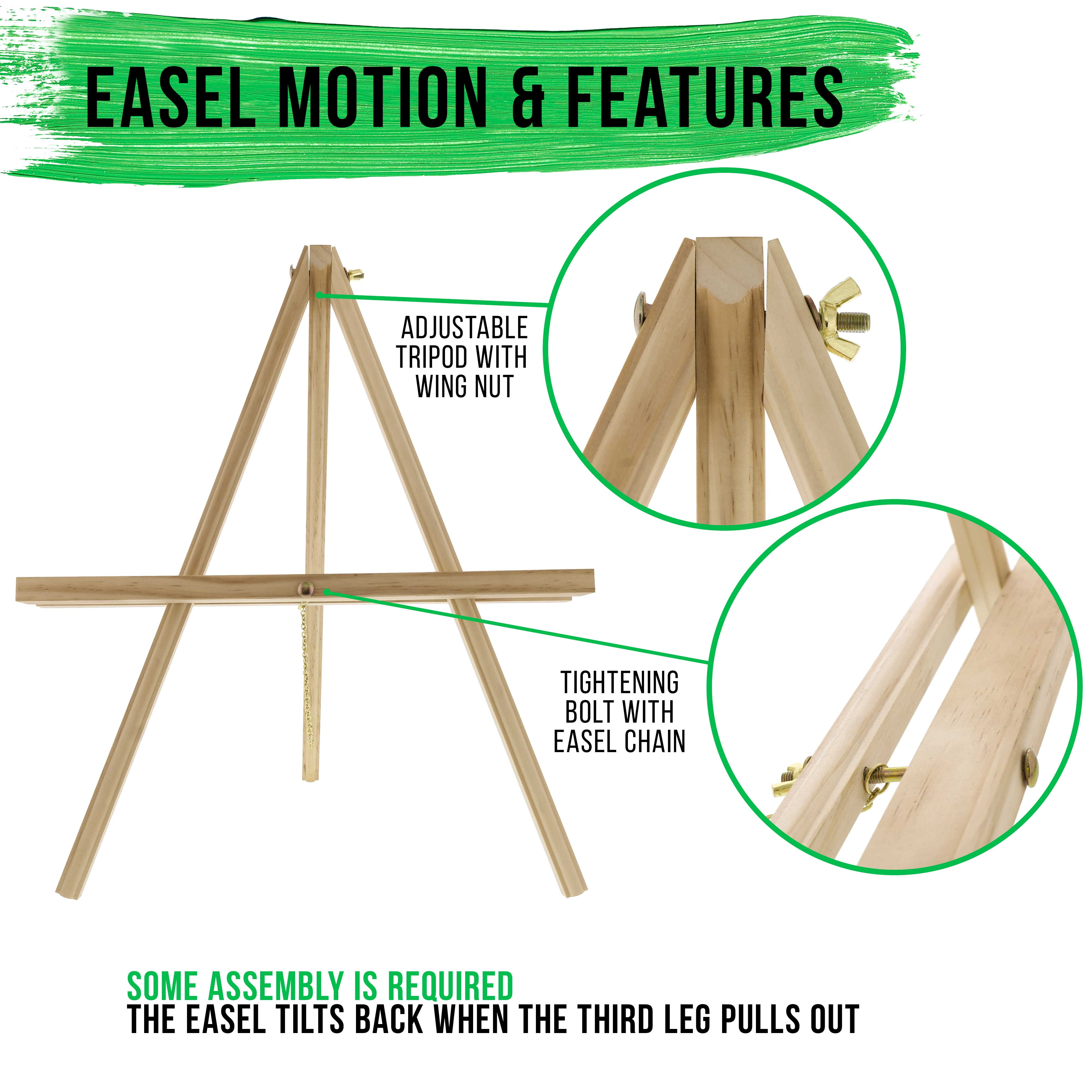 Oypla 6ft 1800mm Wooden Pine Tripod Studio Canvas Easel Art Stand