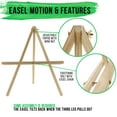 thumbnail image 3 of U.S. Art Supply 16" Natural Wood Display Stand A-Frame Artist Easel (Pack of 4) Adjustable Wooden Tripod Tabletop Holder, 3 of 5