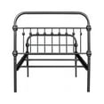 thumbnail image 4 of Pemberly Row 43.3" Contemporary Metal Twin Size Bed Frame Platform in Black, 4 of 8