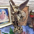 thumbnail image 5 of 13inch Archangel St. Michael Statue,Michael Archangel of Heaven Defeating Lucifer in Premium Cold,Collectible Resin Angel Figurine, 5 of 7